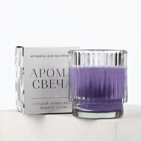 Aromatic candle: lavender, 7 x 8 cm.-2
