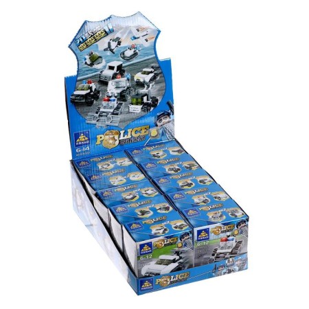Block designer "Police transport", 10 types, mix-12