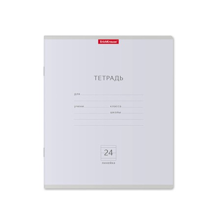 Notebook 24 sheets in the Erichkrause line "Classic Pastel", cover coated cardboard, block offset 100% whiteness, mix-4