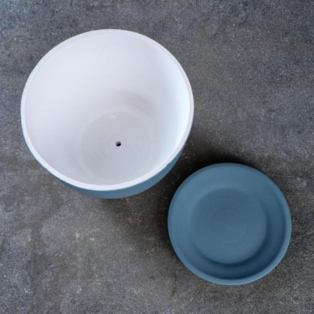 Pot Flower Lux gray-blue 2.2 liters-1