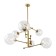 Maddison chandelier, 6x5W G9, bronze color