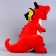 Soft toy "Dragon", with black wings, 45 cm, red color
