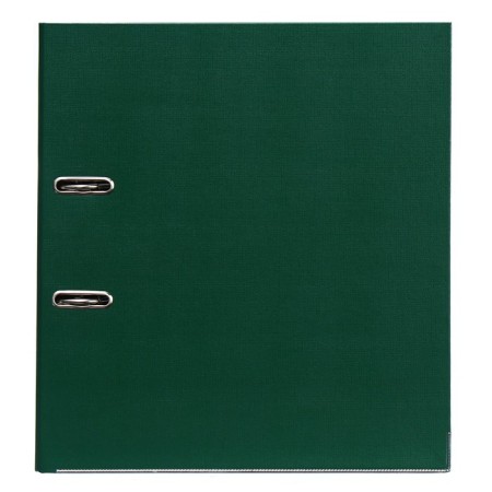 A4, 75 mm, Lamark, PVC, double-sided coating, metal edging, pocket for a spine, collected, green/green-3
