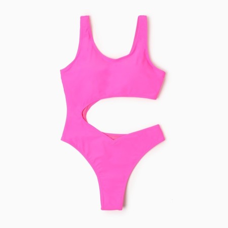 Swimsuit Women's Assigned monophonic minku color fuchsia, size 48-5