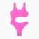 Swimsuit Women's Assigned monophonic minku color fuchsia, size 48