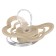 Nipple - orthodontic dummy, silicone, +6 months, with a holder, beige color