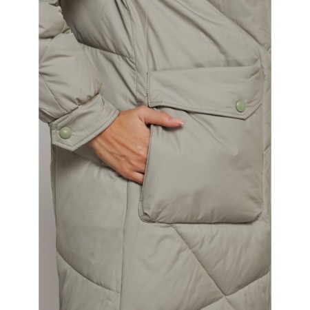 Coat insulated winter female, size 44, color light green-12