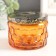 Bank for candles glass with a lid "Sot" orange 5x7x7 cm, mix