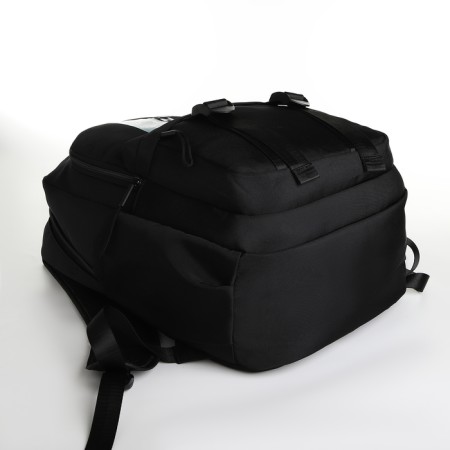 School backpack on lightning, 5 pockets, black color-4