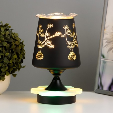 Aroma lace with backlight "Flower" E14 40W +RGB black 12.5x12.5x23 cm-1
