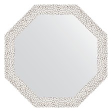 Mirror in the baguette frame, white minting 46 mm, 48.2x48.2 cm