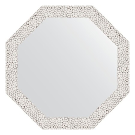 Mirror in the baguette frame, white minting 46 mm, 48.2x48.2 cm
