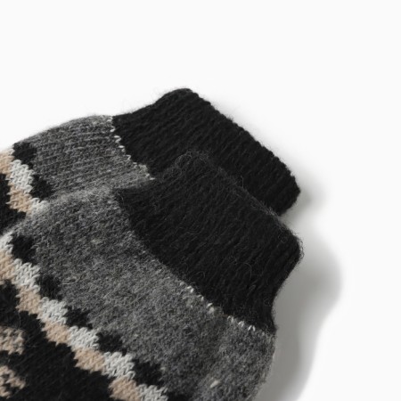 Male woolen socks "Ornament", linen color, size 27-1