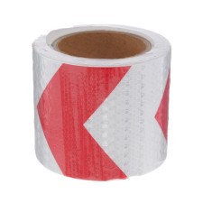Reflective tape, self-adhesive, red-white, 10 cm x 15 m
