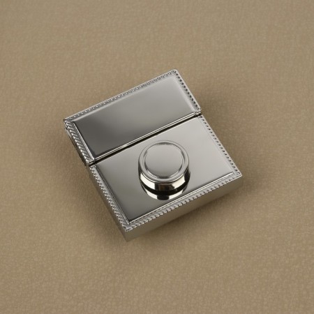 Bag's fastener 4.3 × 4.7 cm, silver color-1