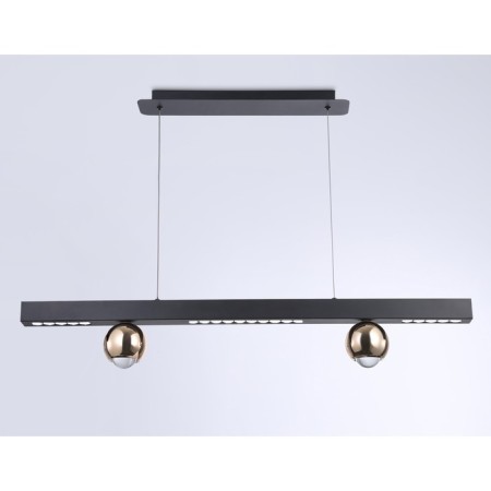 LED LED suspended Ambrella Light, Linetech, FL5956, LED, 18 W, 1350LUM, 4200K, black color, gold-2