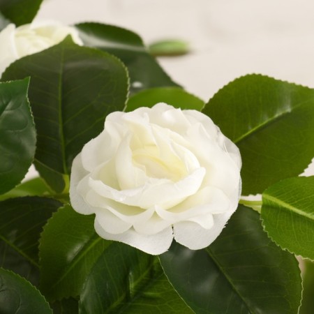 Artificial bush "Kustovaya rose" with a pot, 120 cm, mix-8