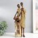 Souvenir Polystone "African couple" gold pattern - circles 14x11x36 cm