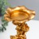 Polystone candlestick for 1 candle "roses. Trinoga" gold 20.8x7.5x7.5 cm