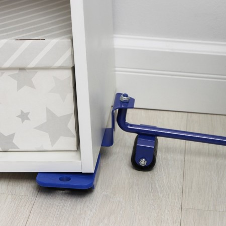 Set for moving furniture: jack, platforms on wheels, color mix-8