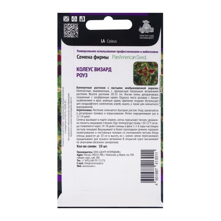 Flower seeds Koleus Byzard Rose, 10pcs-1