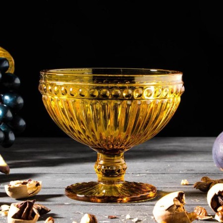 Glass Kremanka "Bosphorus", 350 ml, 12 × 11 cm, yellow color