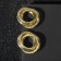 Earrings Metal "Geometry" circles intertwined, color gold