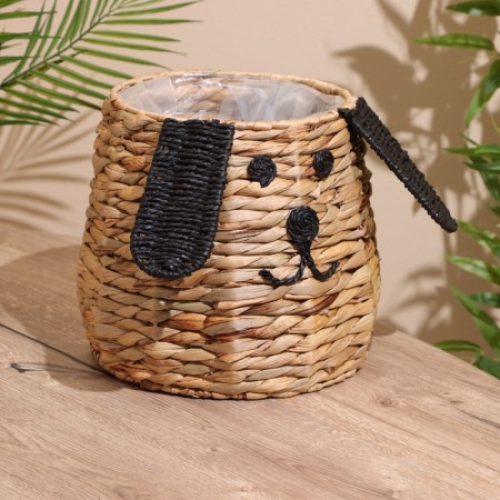 Wicker basket "Dog" 29x29x24 cm-1