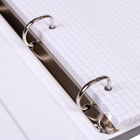Notebook on 4 rings A4, 80 sheets in the Newtone Pastel cage gray pearls, glossy lamination-3