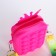 Bag's bag with lightning, raspberry color