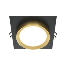Building lamp Technical DL086-GX53-SQ-BG, 1x15W, 11x11x5.2 cm, GX53, black color with gold