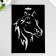 Plastic stencil "Horse head No. 1" 20x29cm