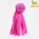 A toy for cats "octopus" from artificial fur, up to 19 cm, fuchsia