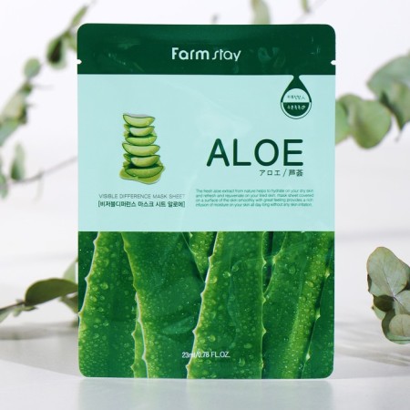 Fabric mask with Aloe Farmstay extract, 23 ml-1