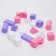 Construction set, 18 elements, 60*60, pink color