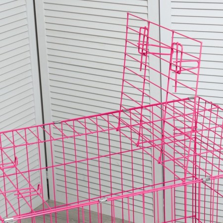A cell with a hatch for dogs and cats, 85 x 60 x 70 cm, pink-5