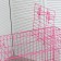 A cell with a hatch for dogs and cats, 85 x 60 x 70 cm, pink