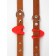 Light beacon on the collar/leash with 3 lumber modes "Paw", 3.2 cm, silicone, red