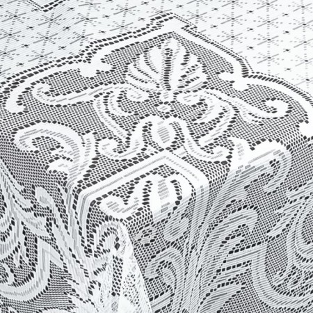 Tablecloth, size 145x170 cm, white color-1