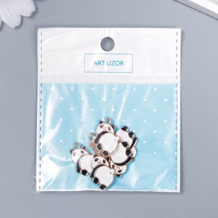Decor for creativity metal, enamel "Popa Panda" 2.1x1.5 cm-3