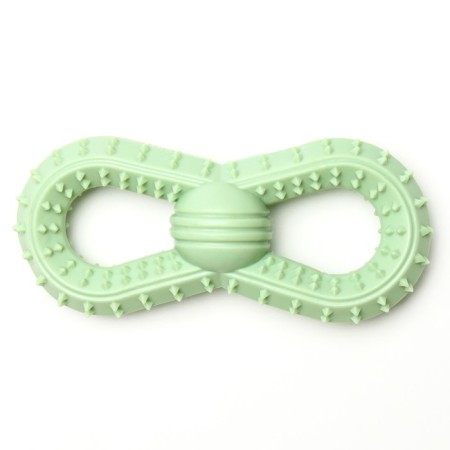 Dog toy "Infinity", TPR, Massage, 19 cm, green-1