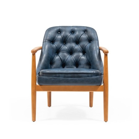 Aesthetics living room, Buk frame, polyester fabric, Dark Azure color-3