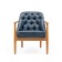 Aesthetics living room, Buk frame, polyester fabric, Dark Azure color