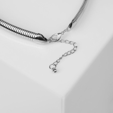 Choker "relief" narrow, 1 cm, color silver, 47.5 cm-2
