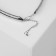 Choker "relief" narrow, 1 cm, color silver, 47.5 cm