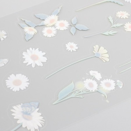 Stickers plastic "chamomile" set of 6 sheets 10x18 cm-4