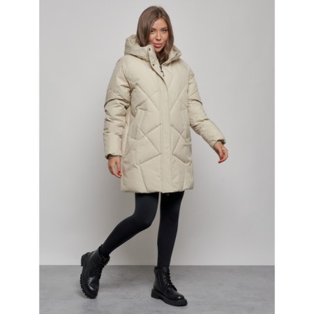 Winter jacket, size 48, beige color-1