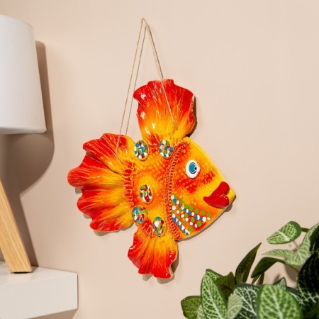 Souvenir "Golden Fish", type 3, Mayolik, 25 cm, mix-1