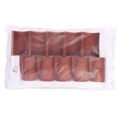 Decorative fence, 24 × 100 cm, 10 sections, plastic, terracotta, "logs"-9