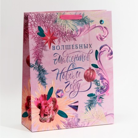 Laminated vertical package “Magic moments”, L 31 x 40 x 11.5 cm, New Year-1